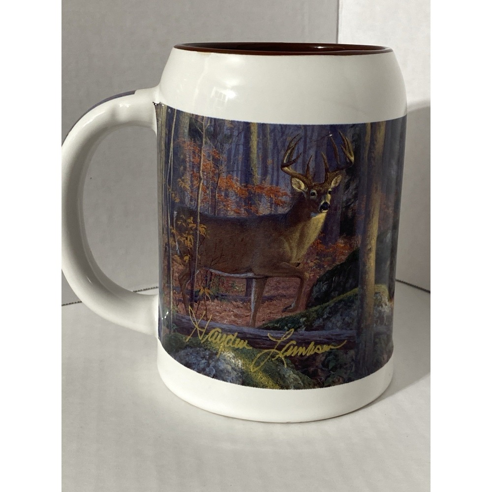 2009 Hayden Lambson Deer/Buck "Daylight Excursion" Large .5 Liter Mug